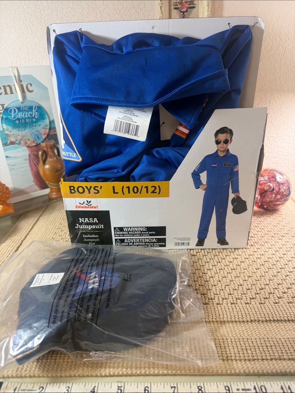Boys' Blue NASA Jumpsuit Costume - Celebrate It, Size L (10/12)